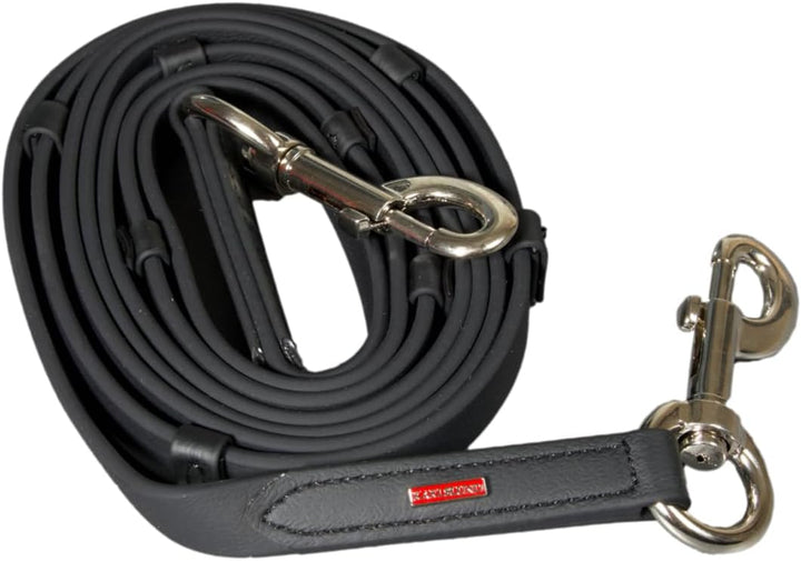 Karlslund SuperStrap-Zügel mit Stegen (Blau, Chrom), Blau, Chrom