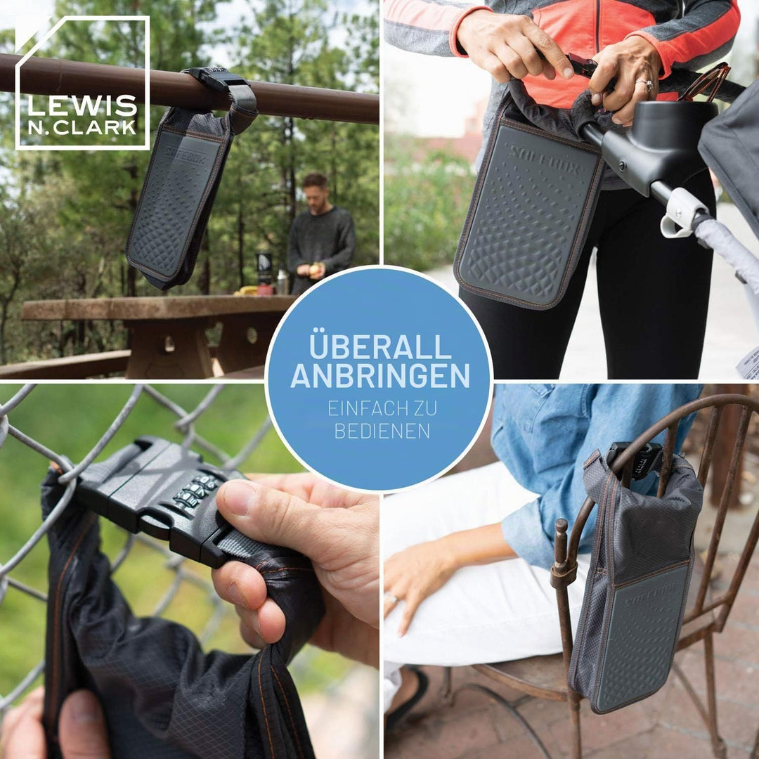 Lewis N. Clark Safebox Tragbarer Safe mit Anti-Diebstahl-Zahlenschloss und stossfestem Material zum