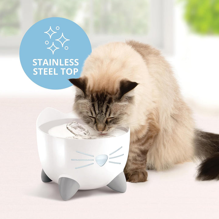 Catit Pixi Trinkbrunnen für Katzen, 2,5L, weiss, 1 Stück (1er Pack) weiss 1 Stück (1er Pack), weiss
