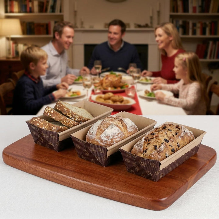 POPETPOP 20 Stück Backform Kastenform aus Papier, Einweg Kastenform Brot und Kuchen, Rechteckig Brot