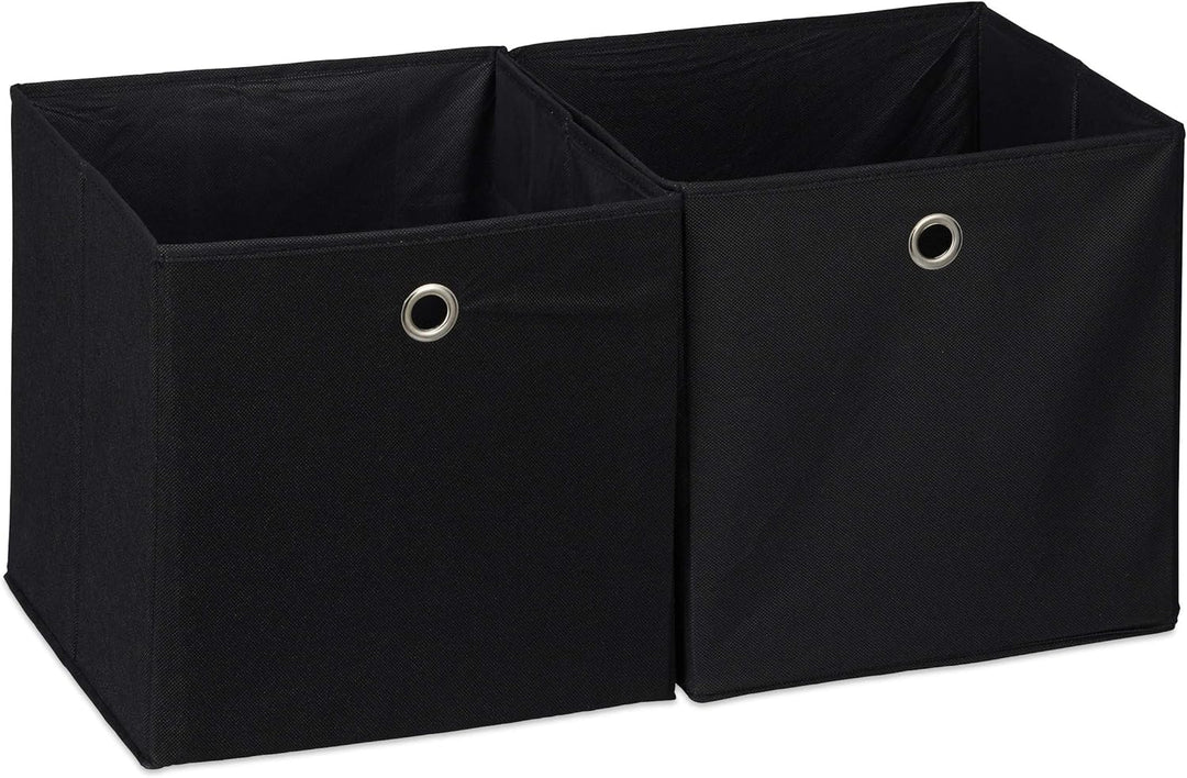 12 x Aufbewahrungsbox Stoff, quadratisch, Aufbewahrung für Regal, Stoffbox in Würfelform, HxBxT 30 x