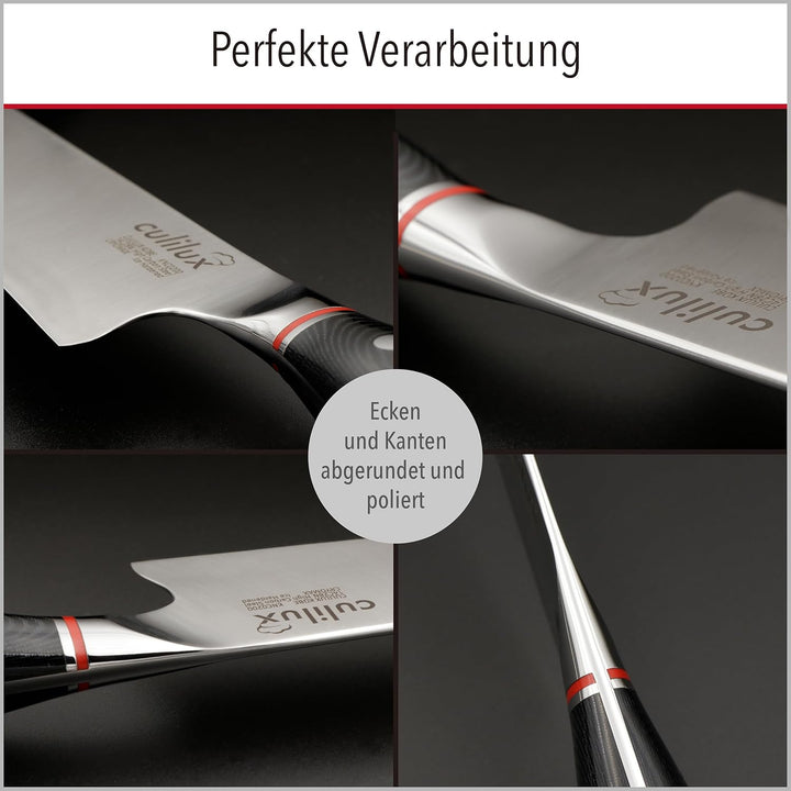 culilux® Kobe N63 Kochmesser 24 cm extrem scharfes Profi Küchenmesser aus schwedischem 14C28N Edelst