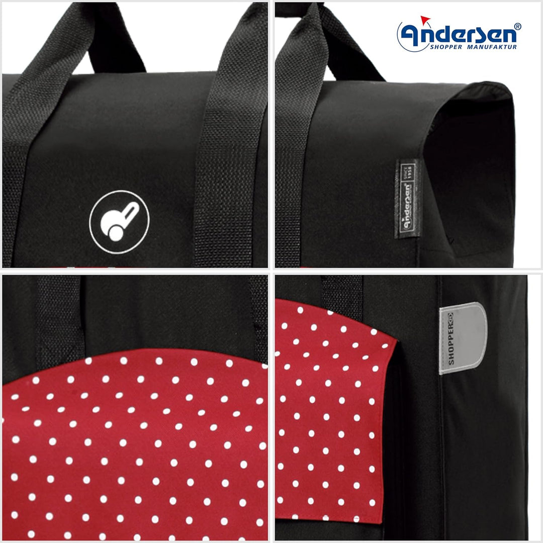 Andersen Einkaufstrolley - klappbar - 50 Liter - Aufhängung für Einkaufswagen - belastbar 50 kg - Al