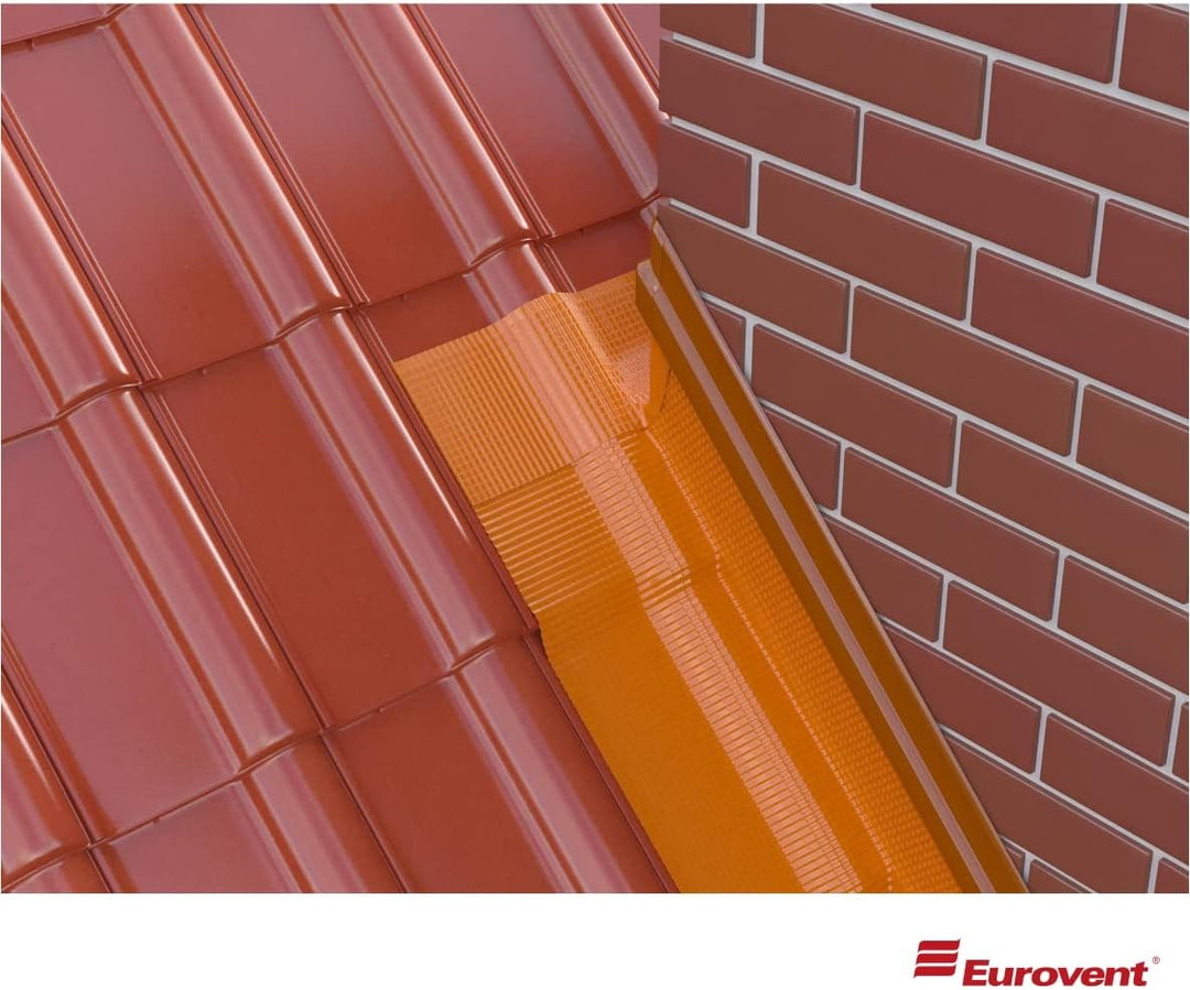 RAL9005 Kaminanschlussband Bleiband EUROVENT STANDARD PB 300 mm x 5 m Wandanschlussband Dach Kamin W