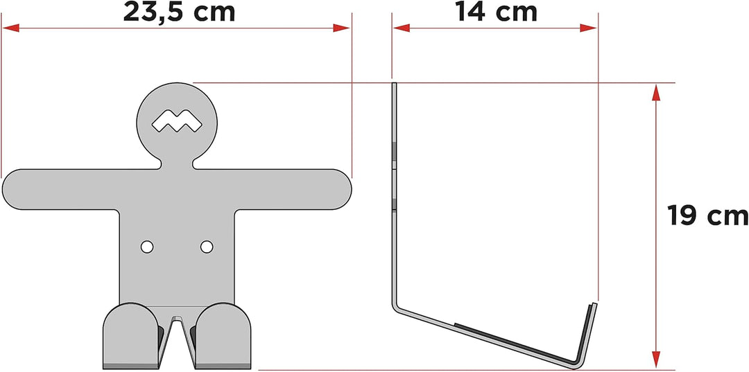 Meliconi MyBike Universal-Fahrradreifen-Wandhalterung, Wand-Fahrradständerfür den Innen- und Aussenb