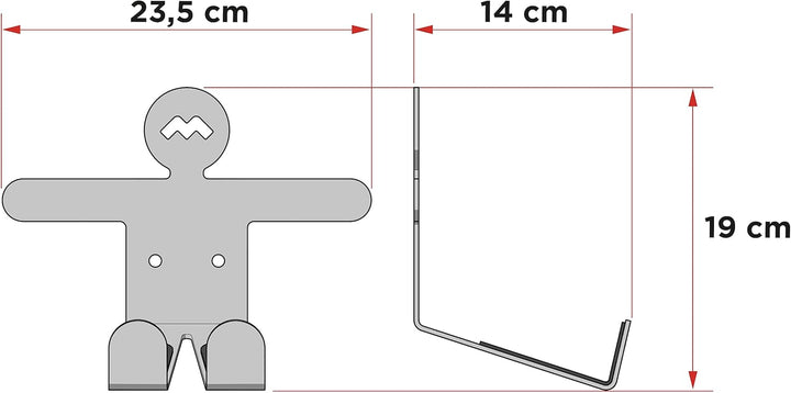 Meliconi MyBike Universal-Fahrradreifen-Wandhalterung, Wand-Fahrradständerfür den Innen- und Aussenb