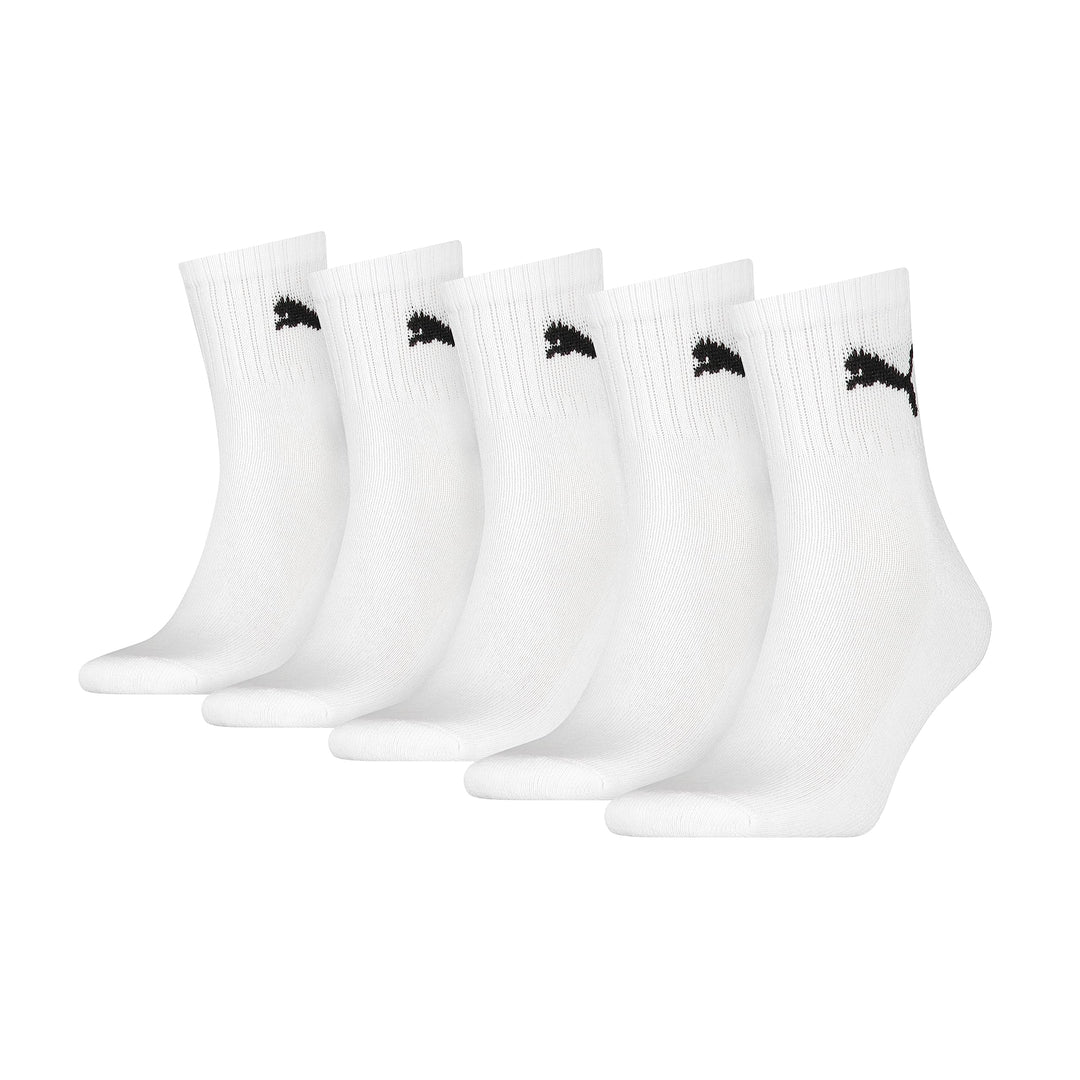 PUMA Unisex Short Crew Socks (5 Pack) Socken (5er Pack) 43-46 Weiss, 43-46 Weiss