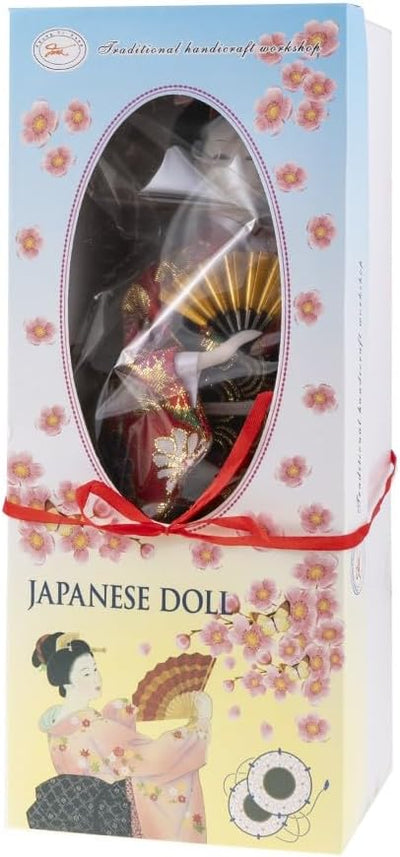 lachineuse - Japanische Puppe aus rotem Kimono - Traditionelle asiatische Puppe 31 cm - japanische D