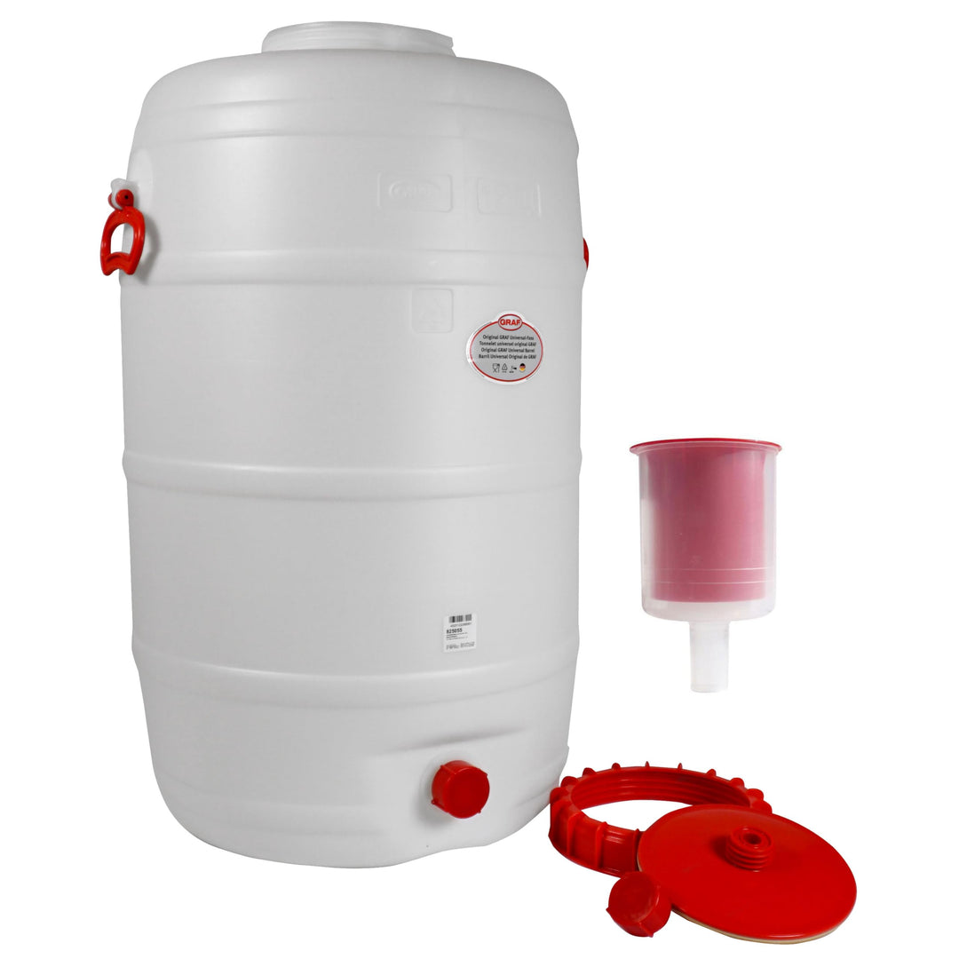 Graf Getränkefässer Saftfässer Kunststoffässer 10-500 Liter (Graf Getränkefass Rund 120 Liter mit Gä