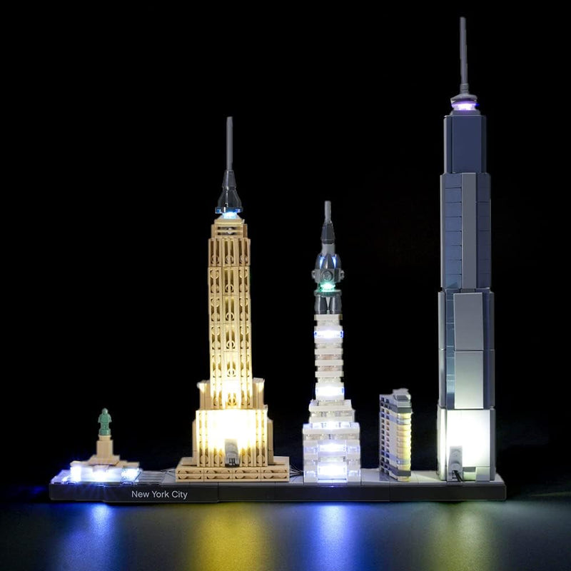 GEAMENT Verbesserte Version Licht-Set für New York City - Kompatibel mit Lego Architecture 21028 Bau