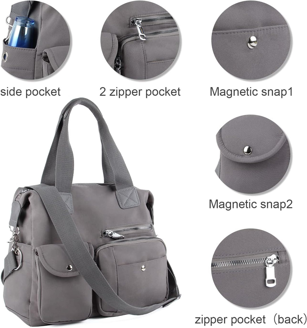 EVEOUT Damen Handtasche Multi Tasche Grosse Umhängetasche Hobo Taschen für Reise Arbeit Schule Campi