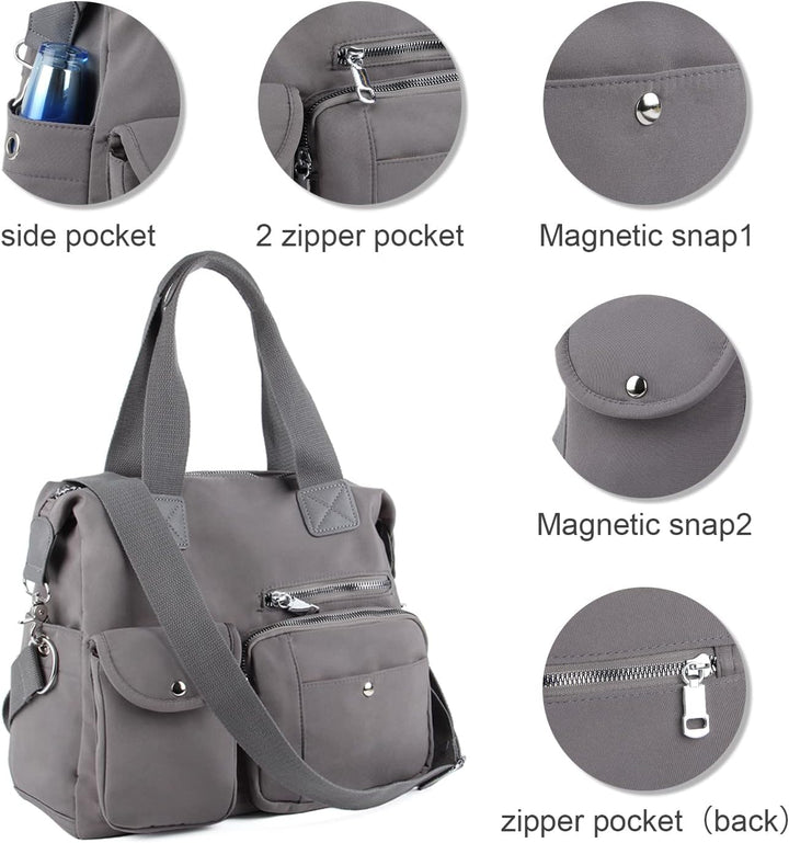 EVEOUT Damen Handtasche Multi Tasche Grosse Umhängetasche Hobo Taschen für Reise Arbeit Schule Campi