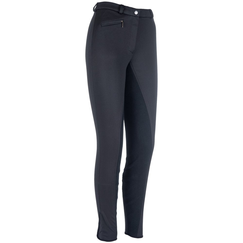 RL24 HKM by Reiterladen24 - Kinder Winter Reithose Vollbesatz Winner Softshell Schwarz 128, Schwarz