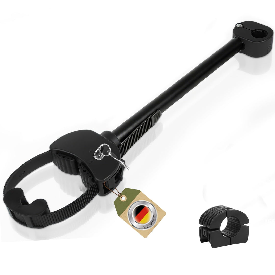 Verstellbar Strap Rahmenhalter 38CM Lang, Alu Rahmenhalter Fahrradträger für E-Bike/Fahrrad, Abschli