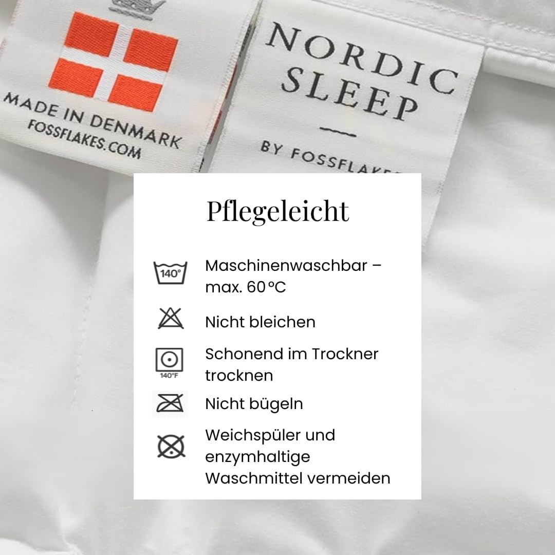 FOSSFLAKES Nordic Sleep by Chiropractic - Nackenstützkissen mit Bezug, die Ultimative Lösung für Nac
