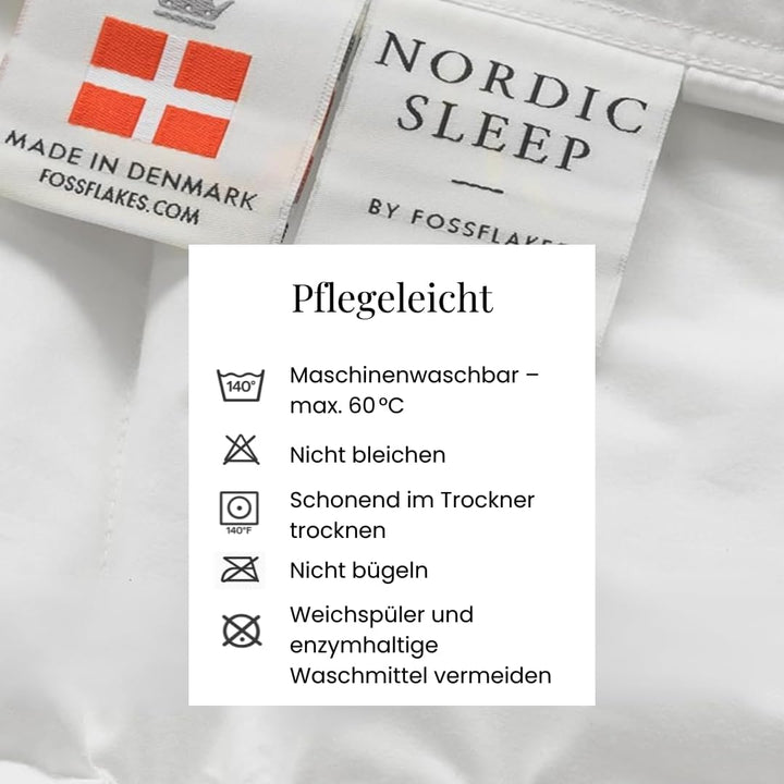 FOSSFLAKES Nordic Sleep by Seitenschläfer Kissen - Seitenschläferkissen für Komfort und Zusätzliche