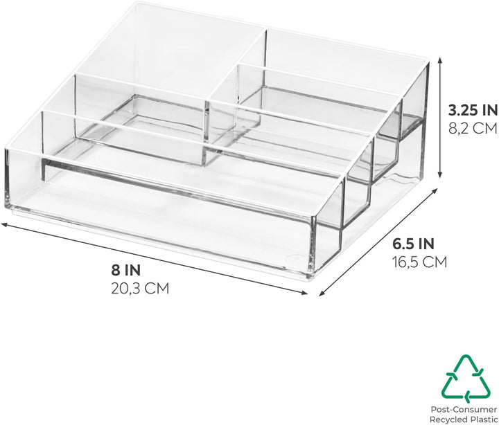 iDesign Nagellack Organizer, Beauty Organizer mit 5 Fächern aus der Signature Series by Sarah Tanno,