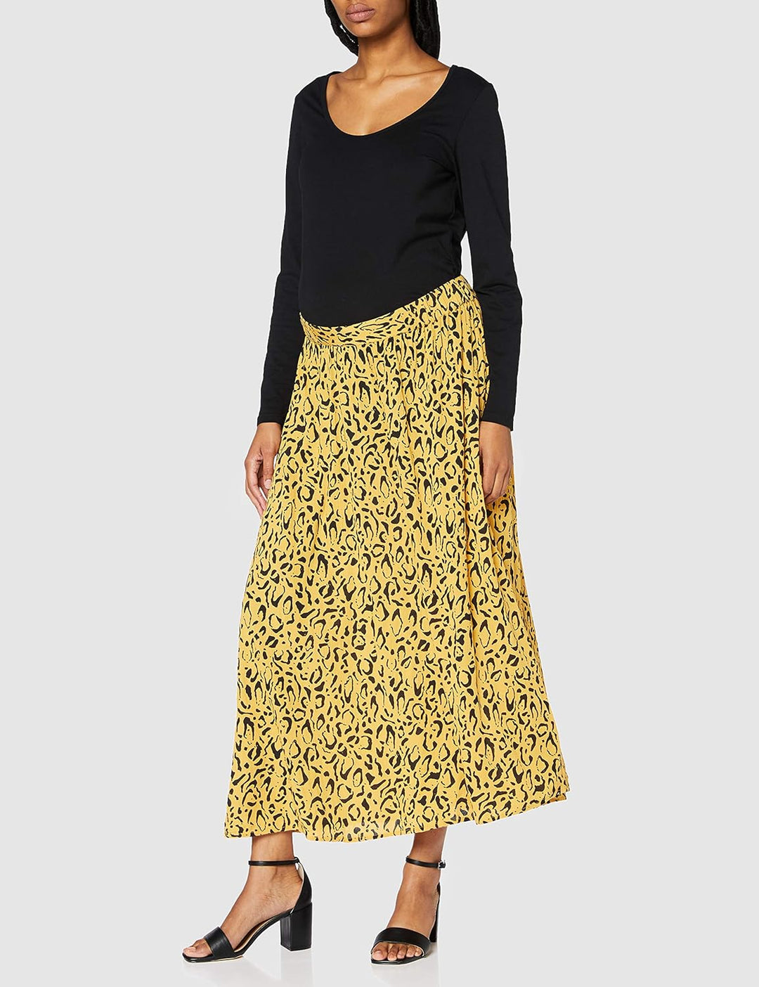 Supermom Damen Skirt Utb AOP Leopard Rock XL Honey Mustard - P645, XL Honey Mustard - P645