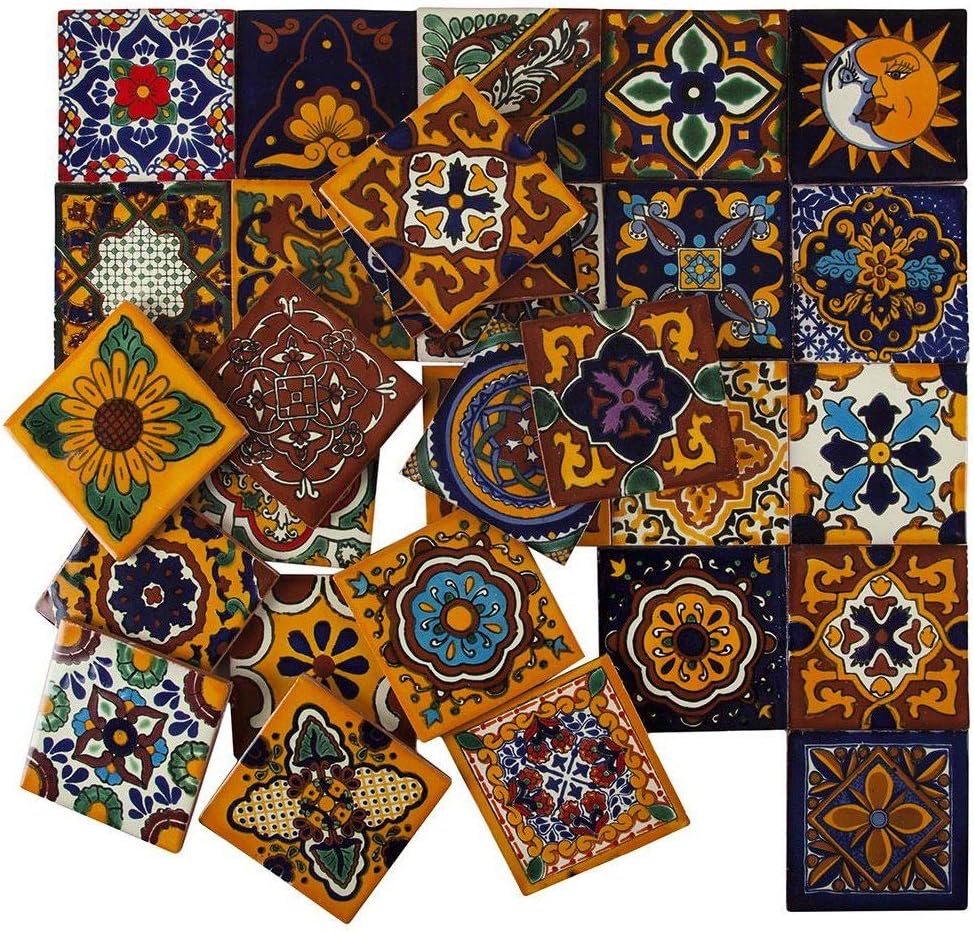 Cerames Mexikanische Keramische Fliesen Girasol - 30 dekorative mexikanische mosaik fliesen für Bade