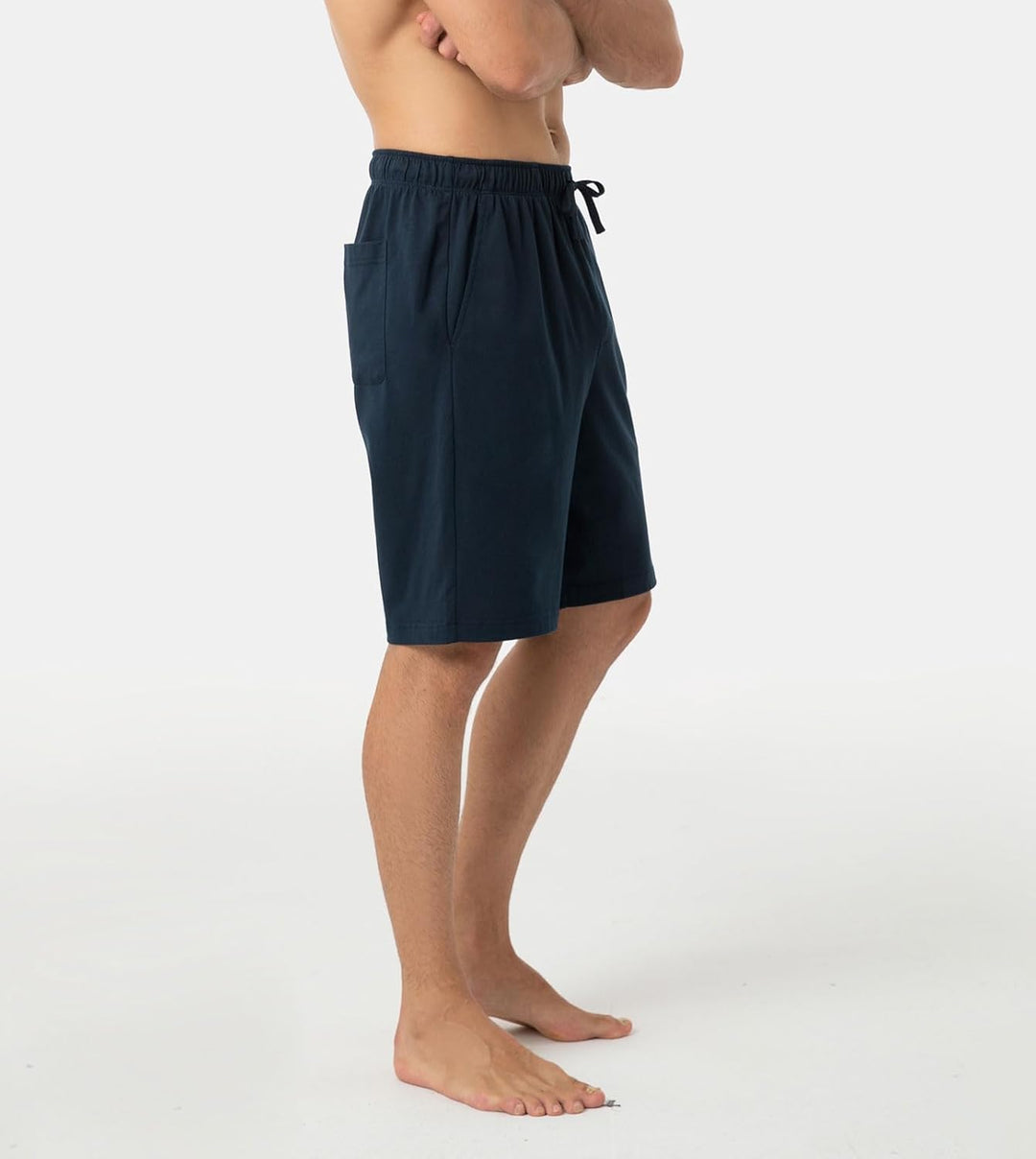 LAPASA Herren Pyjama Shorts mit Taschen, 2er Pack Pyjamahose Schlafshorts Baumwolle Kurze Schlafanzu