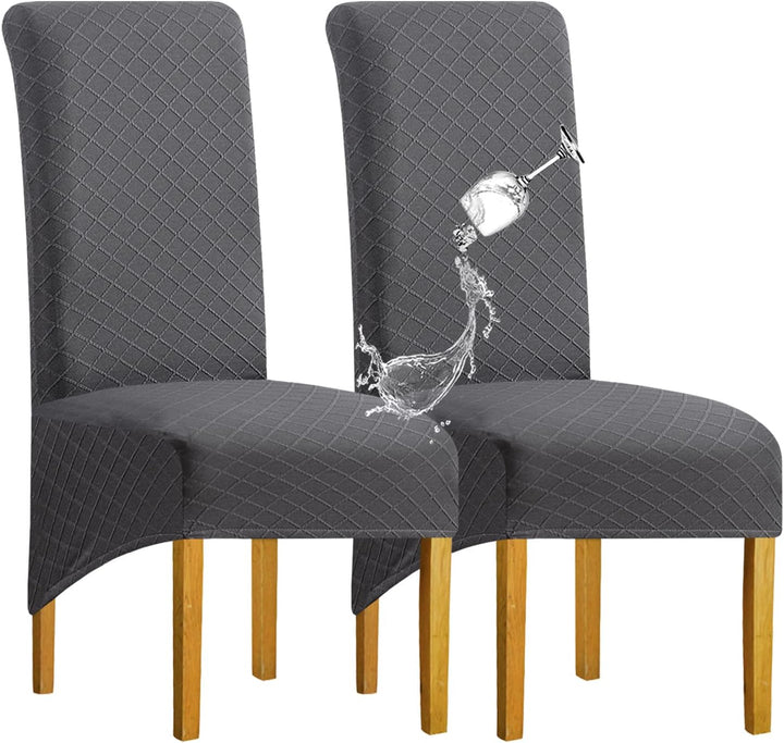 SHENGYIJING 1/2/4/6 PCS Diamond Lattice FStretch wasserdichte XL Stuhlhussen für Esszimmer, Spandex