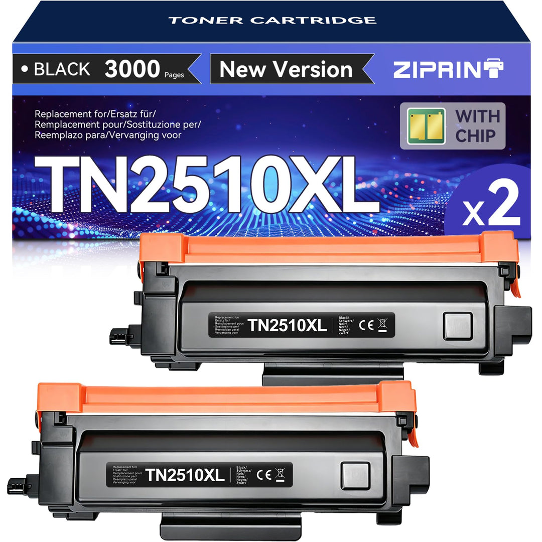 ZIPRINT TN2510XL TN-2510 XL Kompatibel für Brother MFC-L2860DWE hl-l2400dwe DCP-I2620dw DCP-L2660DW