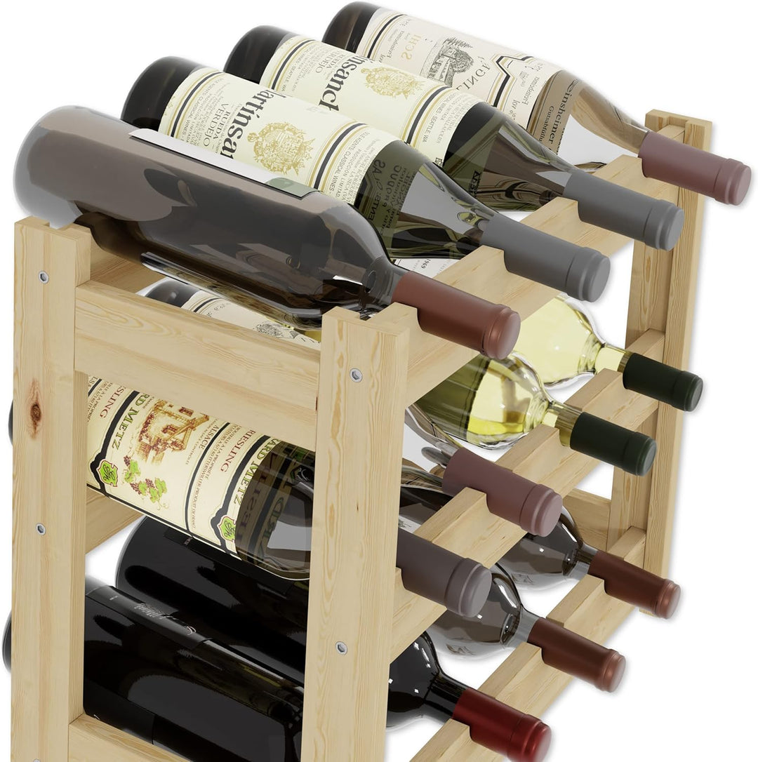 Lenmar, Weinregal aus Holz für Flaschen, Natur, RW-1, Wein, Flaschenregal, Kellerregal, Regale, Flas