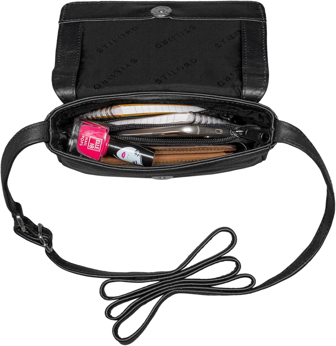 STILORD 'Audrey' Handtasche Damen Leder Klein Elegante Umhängetasche für Frauen Mini Crossbody Bag S