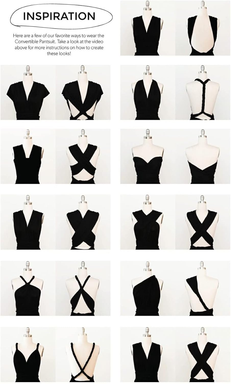 Ansenesna Jumpsuit Damen Sommer Lang Elegant Weites Bein Overall Frauen Rückenfrei V Ausschnitt Einf
