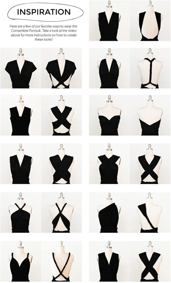 Ansenesna Jumpsuit Damen Sommer Lang Elegant Weites Bein Overall Frauen Rückenfrei V Ausschnitt Einf