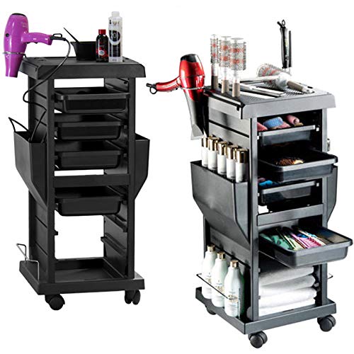 Beltom Friseurwagen Bedienungswagen Stapelboy Salonhilfe Friseur Arbeitswagen Wagen Boy - 4 4 Schubl
