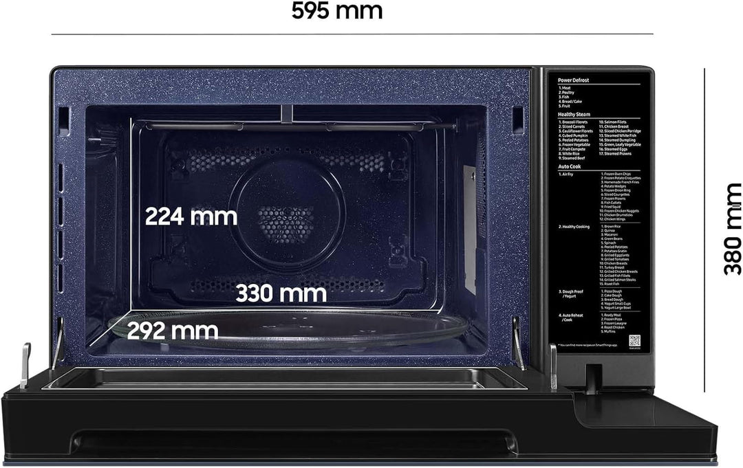 Samsung MC32DB7746KDE1 Bespoke Mikrowelle mit Grill und Heissluft, 32 l, 900 W, Smart Control, AirFr