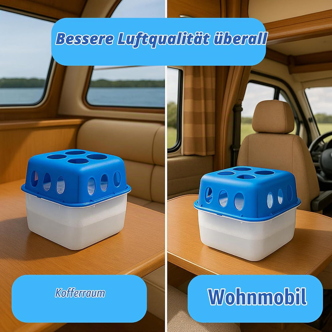 Smart-Planet 4er Set Luftentfeuchter inkl. 8 x400gr Granulat Nachfüllpack langlebig - für Räume mit