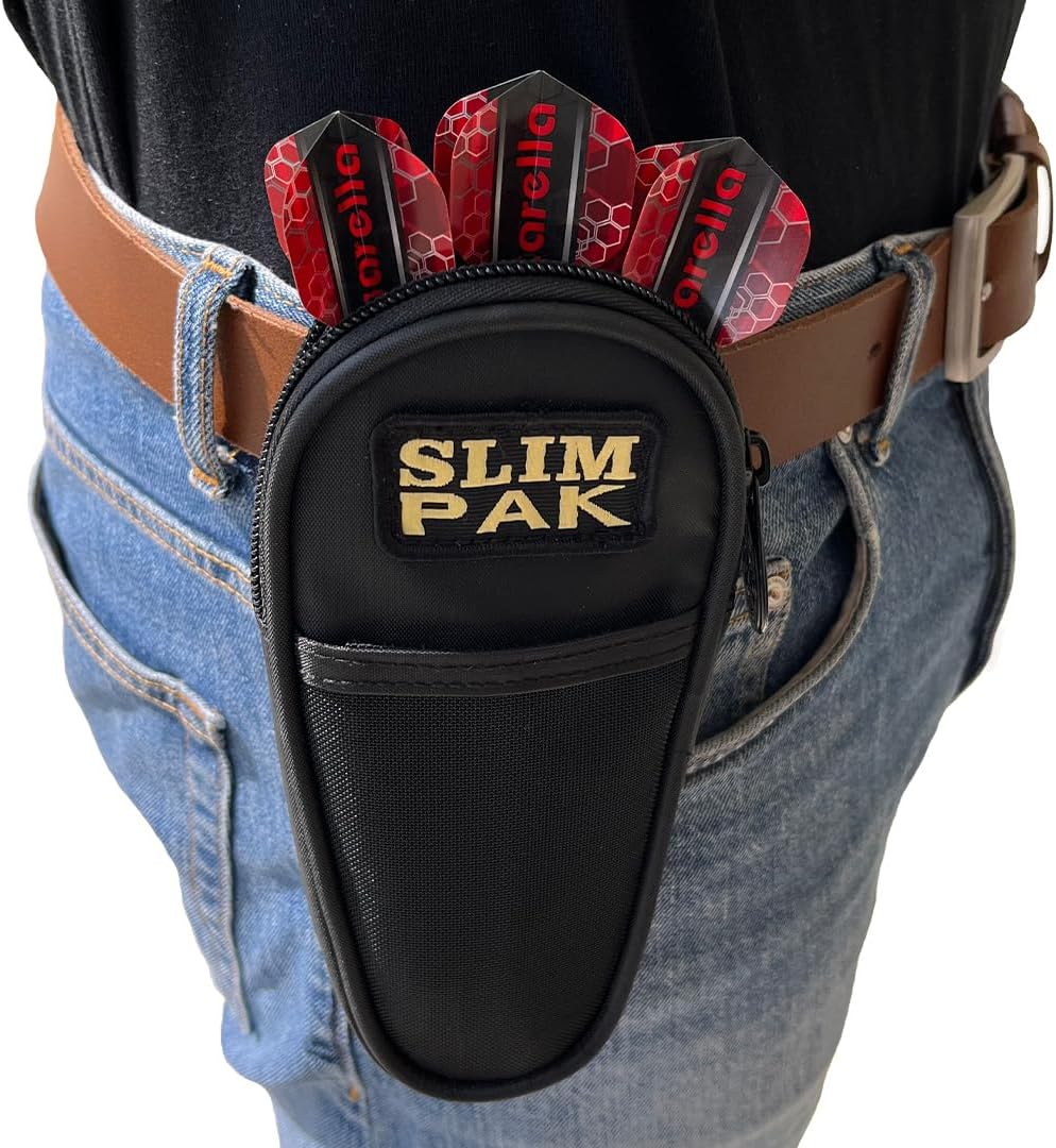 Karella Darttasche Slim PAK „The New Edition“ für 1 Satz Darts, inkl. Dartröhrchen sowie Fächer für