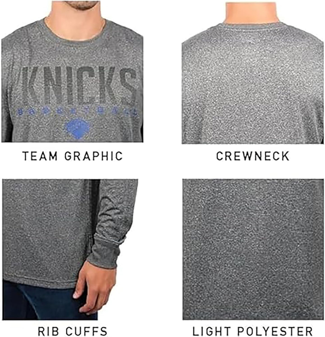 NBA Herren T-Shirt Long Sleeve Pullover Performance Tee Shirt, Team Logo Grau Boston Celtics XXL, Bo