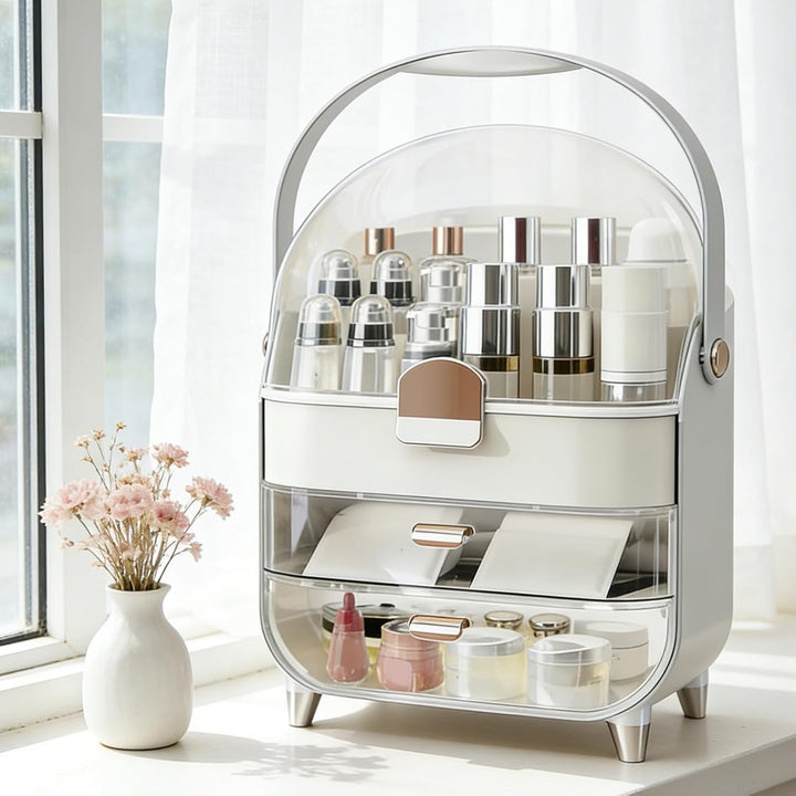 2 StüCk Make Up Organizer & Drehbar Pinselhalter, GrossE KapazitäT ParfüM Organizer, Kosmetik Organi