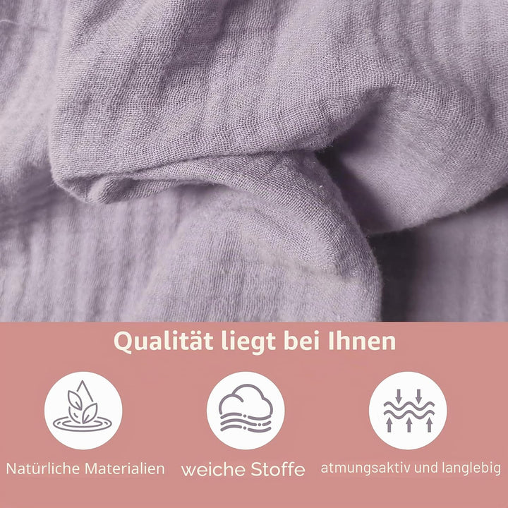 Hausbett Himmel mit Gold Applikation 2 Stück, handgefertigt aus 100% Baumwoll-Musselin, Stoffhimmel