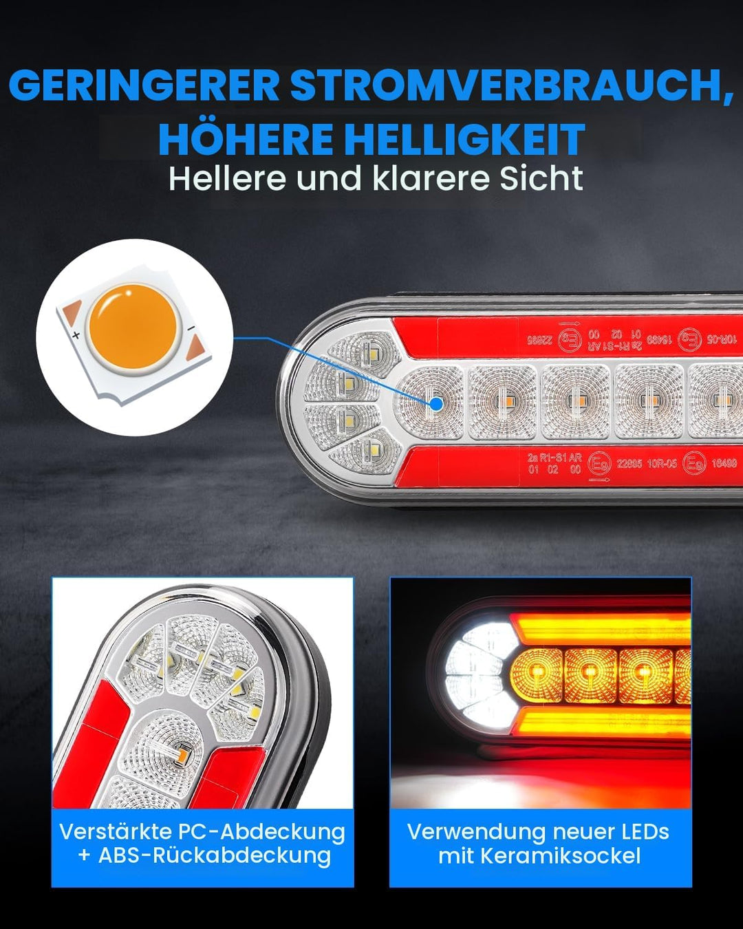 SUPAREE LED Rückleuchten Anhänger 12v LED Anhänger Rückleuchten set Anhänger LED Beleuchtung set 12-