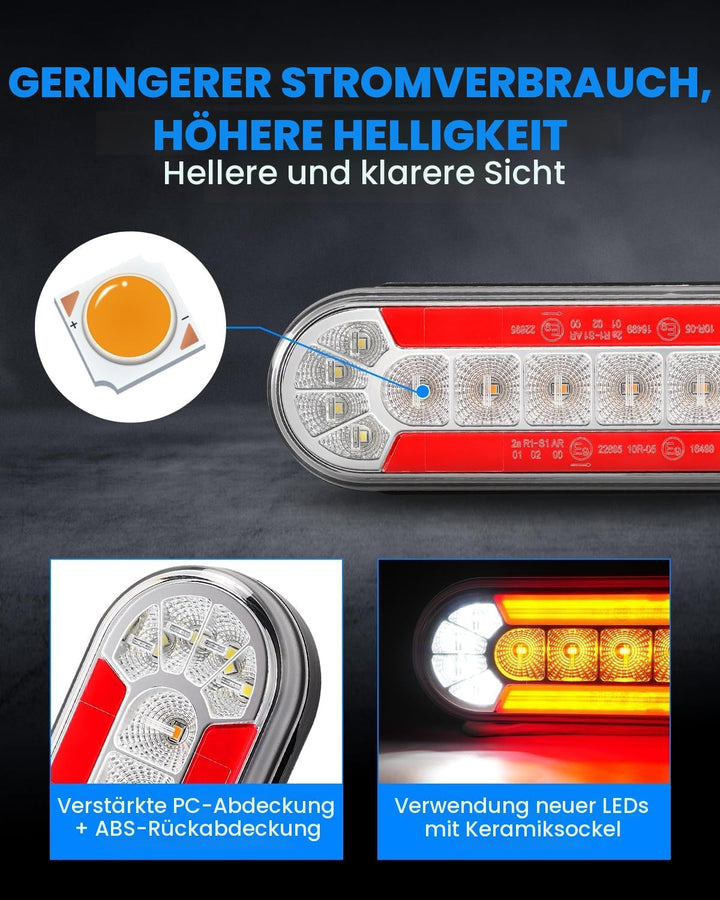 SUPAREE LED Rückleuchten Anhänger 12v LED Anhänger Rückleuchten set Anhänger LED Beleuchtung set 12-