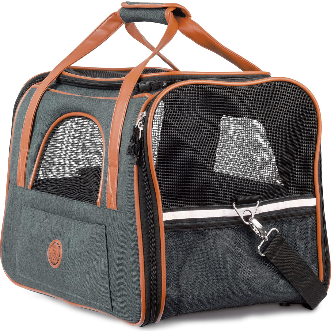 HUND IST KÖNIG® Hundetasche Katzentasche bis 6,5kg - robust & formstabil | Hochwertige Hundetragetas