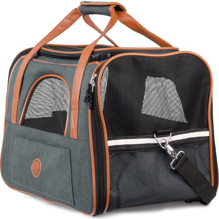 HUND IST KÖNIG® Hundetasche Katzentasche bis 6,5kg - robust & formstabil | Hochwertige Hundetragetas