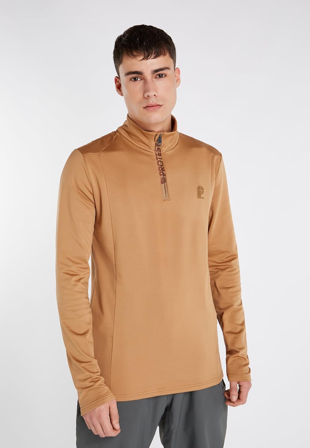 Protest Herren 1/4-reissverschluss WILL XS Fudgecamel, XS Fudgecamel