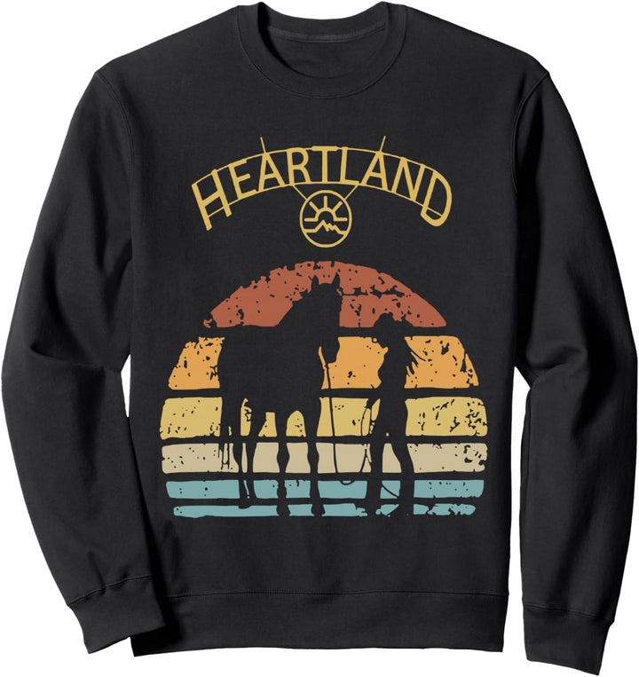 Heartland Retro Vintage Sonnenuntergang Sweatshirt