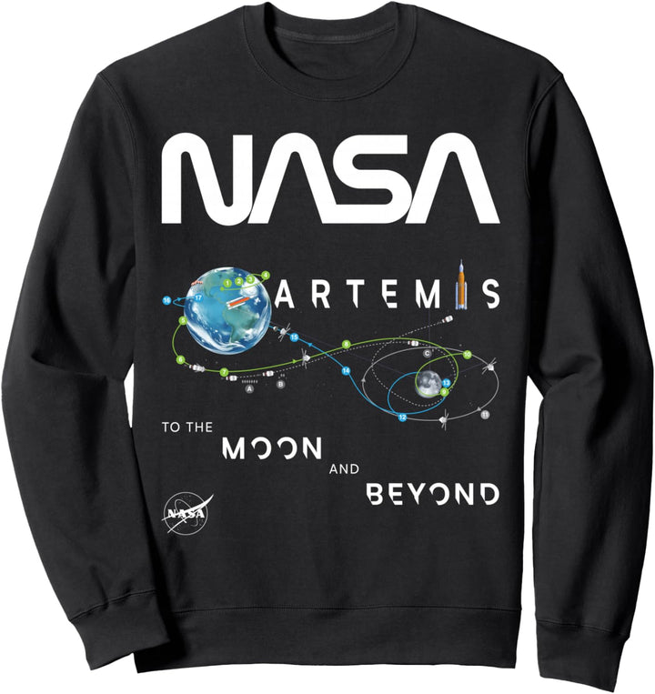 NASA Artemis 1 Mission Erkundung Insignia Worm Logo Sweatshirt