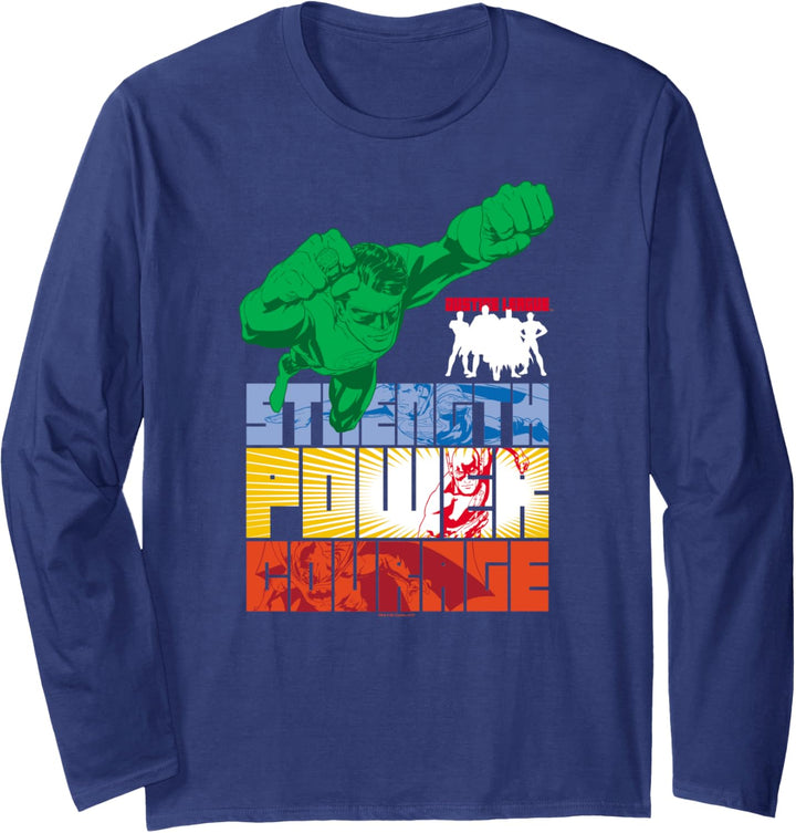 Justice League Heroic Qualities Langarmshirt