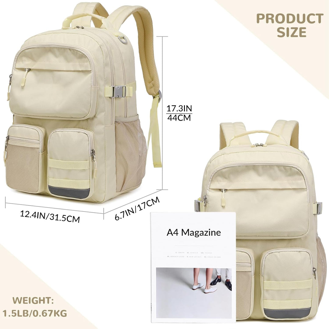 Lohol Big School Backpack College Büchertasche für Teenager Studenten, Multi Pockets Wasserdicht Cas