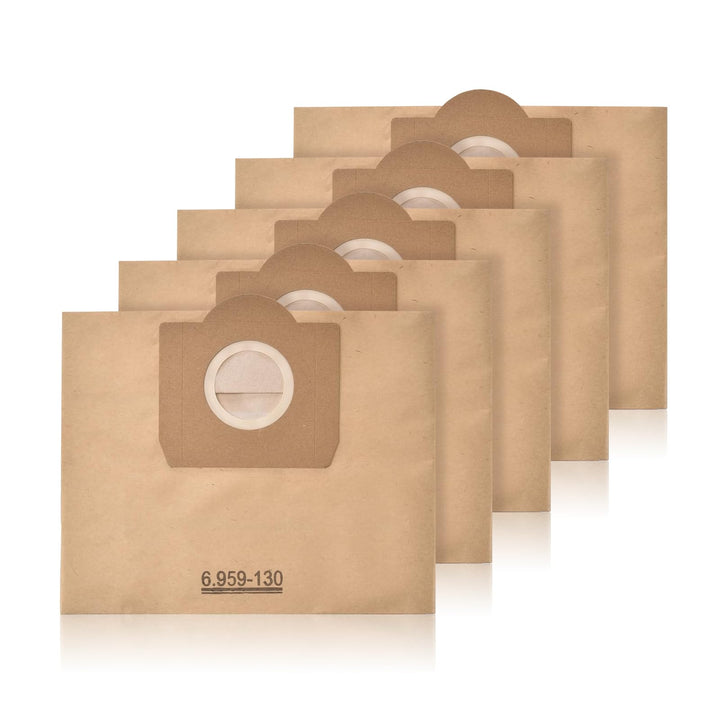 5 Stück Papierfilterbeutel für Kärcher 6.959-130.0, WD3 Staubsaugerbeutel Papier Filtertüten Beutel