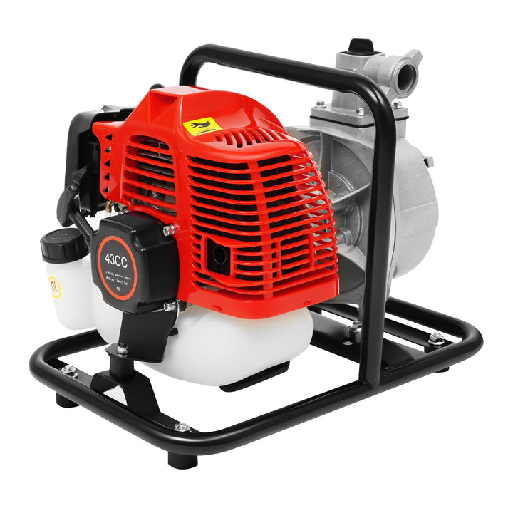 Benzin Wasserpumpe Gartenpumpe Schmutzwasserpumpe 1,25KW/1,7PS 8000 l/h 30m Förderhöhe | 2-Takt-Moto