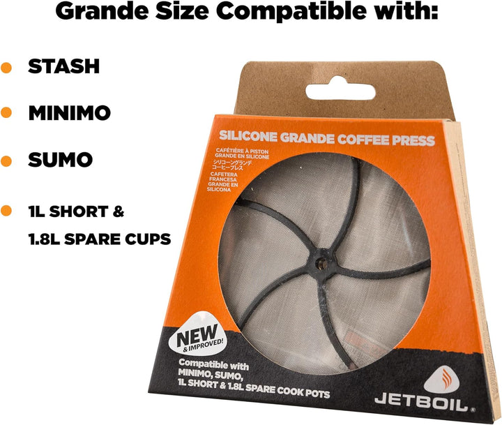 JETBOIL Grande Coffee Press Silicone One Size Silikon-Kaffeepresse Schwarz Grande Silikon: Stash, Mi