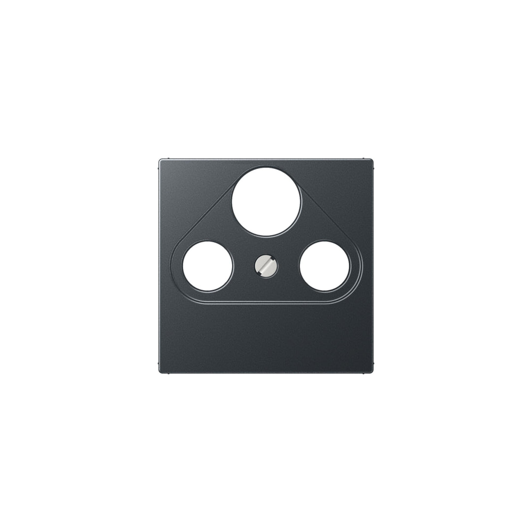 JUNG Platte P/Buchse Antenne TV FM SAT, Anthrazit